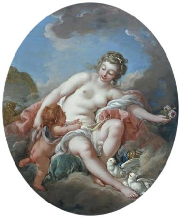 Francois Boucher Venus Restraining Cupid